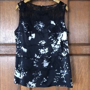 Elie Tahari Silk/Lace Top